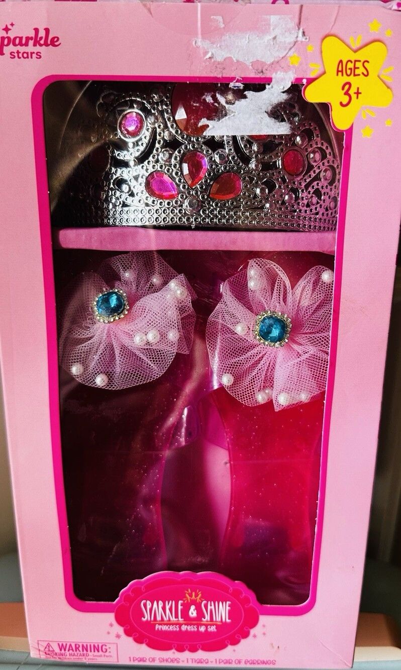 NEW Princess Shoes & Tiara Sparkle And Shine Dress Up Set
